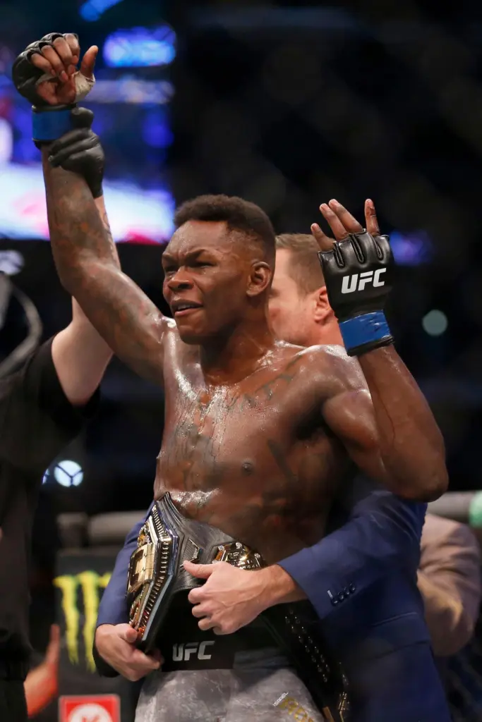 Israel Adesanya during his championship rise in the UFC.